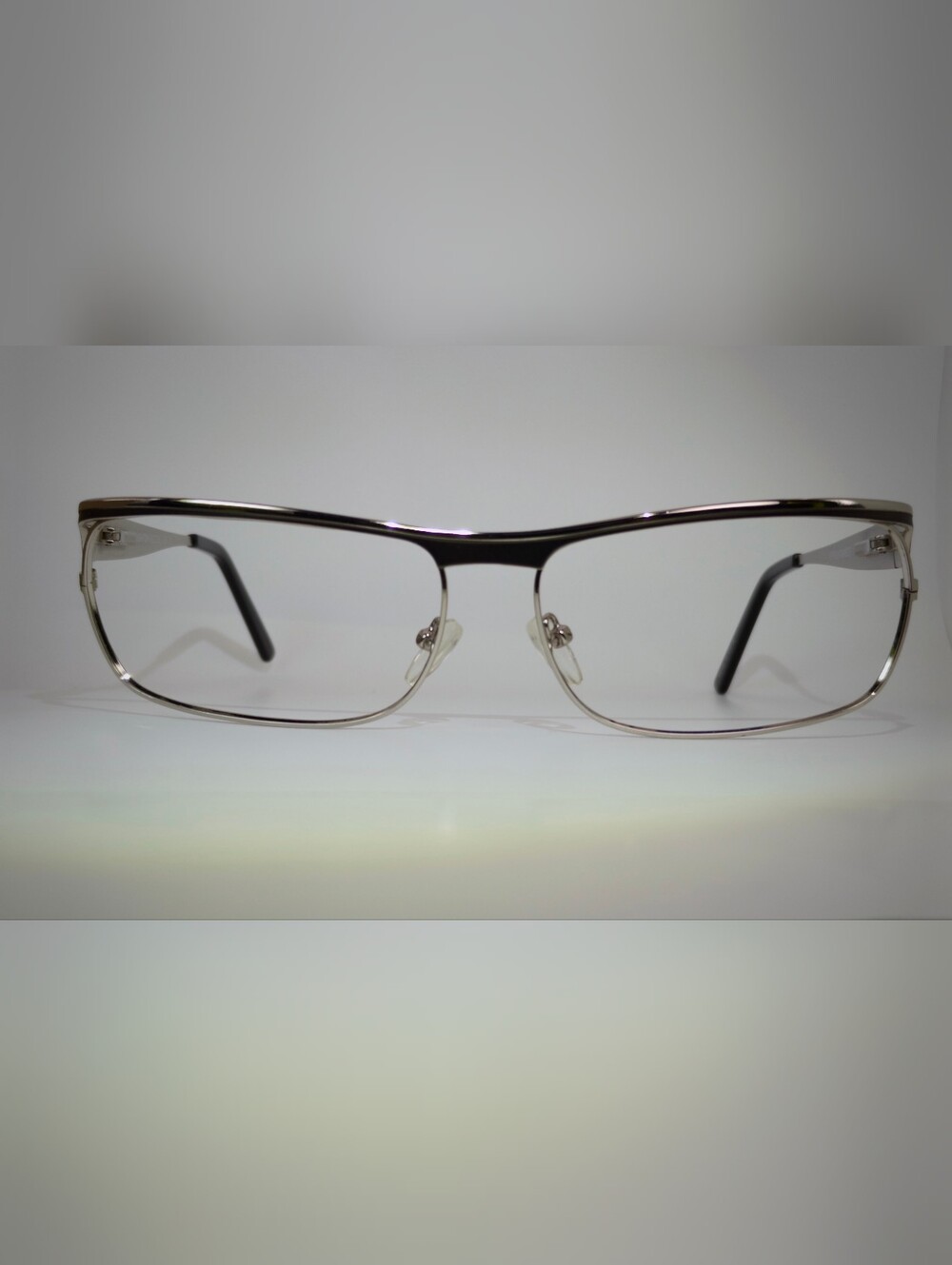 Brighton. Silver Men's wrap Metal Frame Glasses.